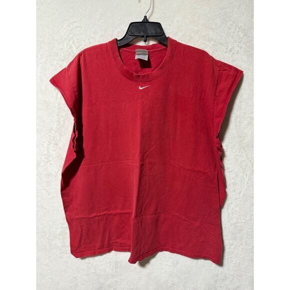 Vintage Nike Red Center Swoosh Tank Top Size XXL - Picture 1 of 8